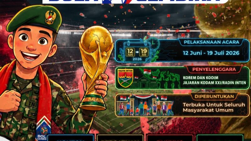 Perkuat Persatuan, Kodam XXI/Radin Inten Gelar ”Nobar Kebangsaan” Piala Dunia 2026