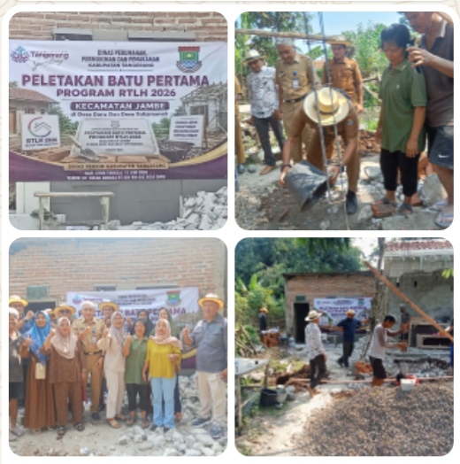 Peletakan Batu Pertama Pembangunan Rumah Tidak layak Huni (RTLH) Desa Daru Kecamatan Jambe Tangerang
