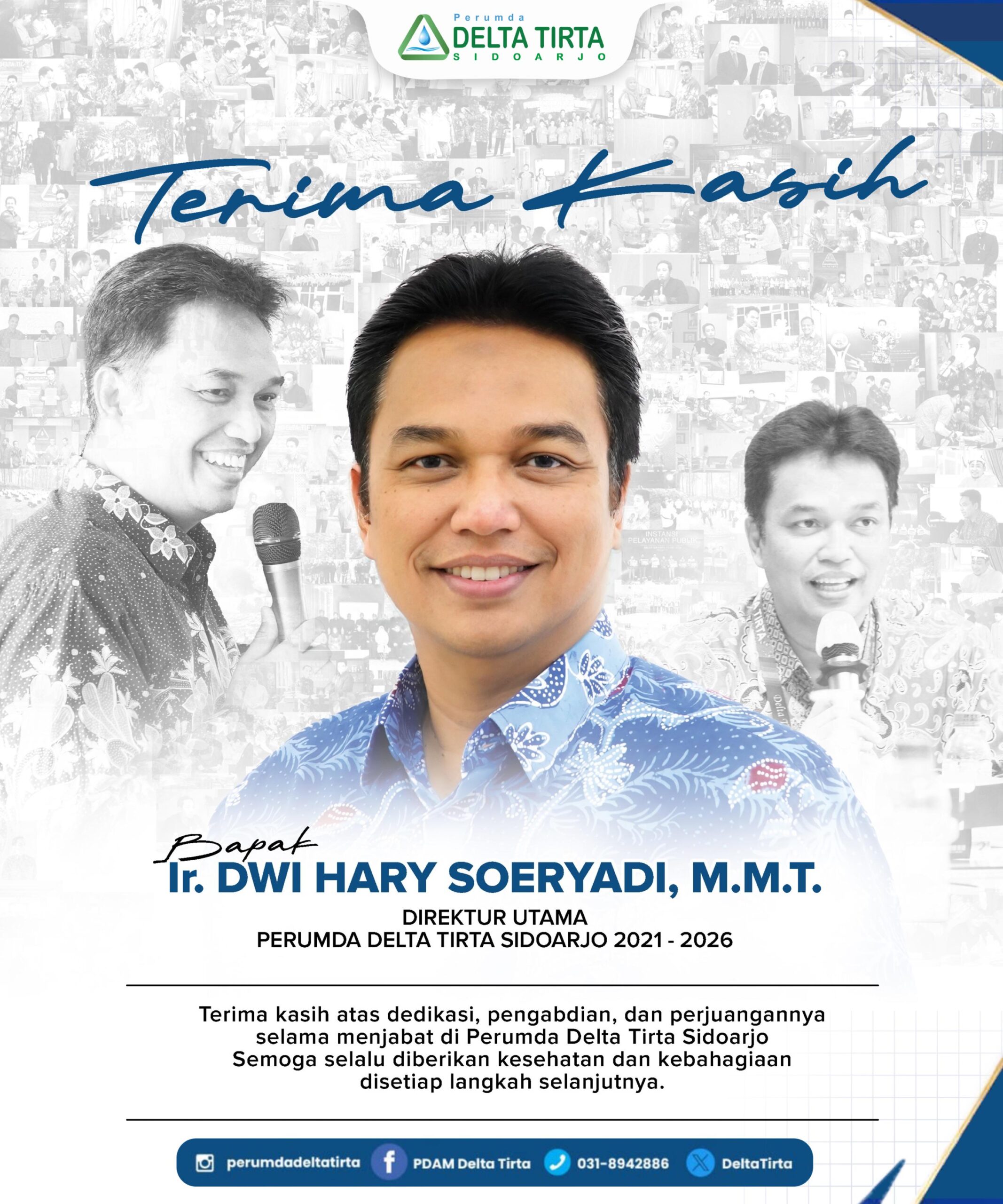 ‎Purna Tugas, Dwi Hary Soeryadi Sampaikan Terima Kasih Atas Amanah Memimpin Perumda Delta Tirta