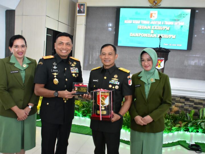 Semangat Baru untuk Pengabdian Terbaik, Pangdam XXIII/Palaka Wira Pimpin Sertijab Irdam dan Danpomdam