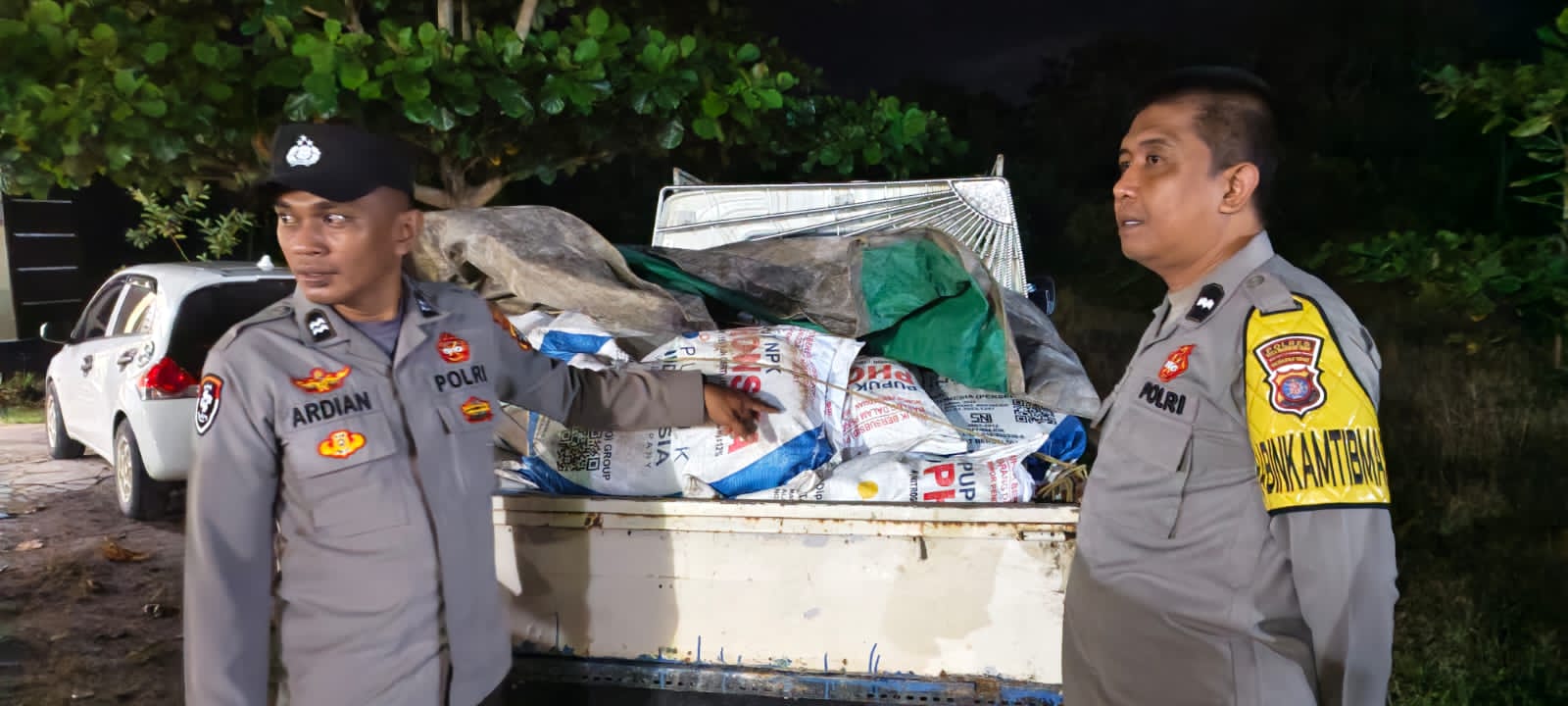 Polsek Jaya Karya Ungkap Tindak Pidana Ekonomi, Gagalkan Penyelewengan 80 Karung Pupuk Bersubsidi