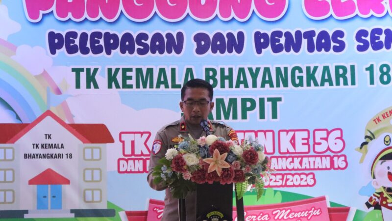 Wakapolres Kotim Hadiri Pelepasan Dan Pentas Seni TK Kemala Bhayangkari 18 Sampit.