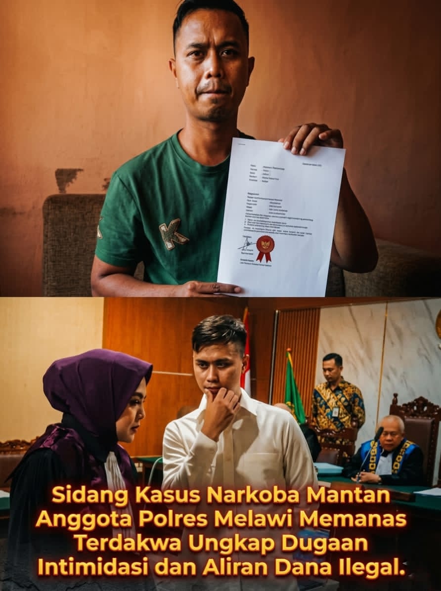 Sidang Kasus Narkoba Mantan Anggota Polres Melawi Memanas Terdakwa Ungkap Dugaan Intimidasi dan Aliran Dana Ilegal