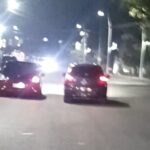 Dua Mobil Diduga Lakukan Aksi Tes Drag mobil di Depan Lapangan Merdeka Muara Enim, Warga Resah