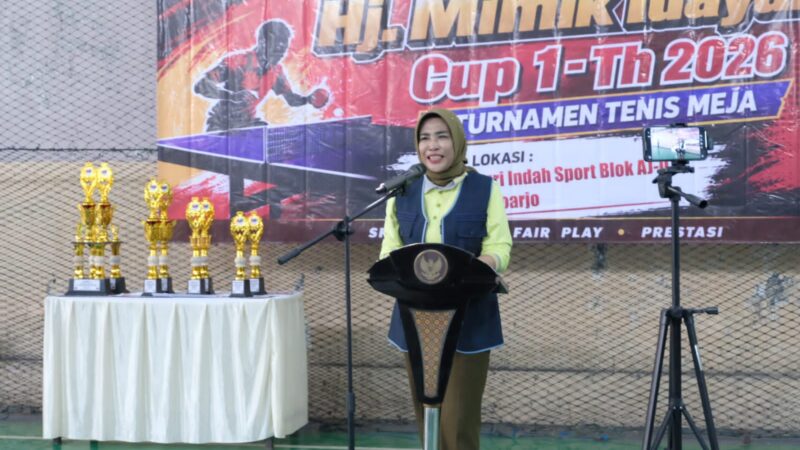 Wakil Bupati Sidoarjo Buka Tumamen Tenis Meja Hj. Mimik Idayana Cup 1 Tahun 2026