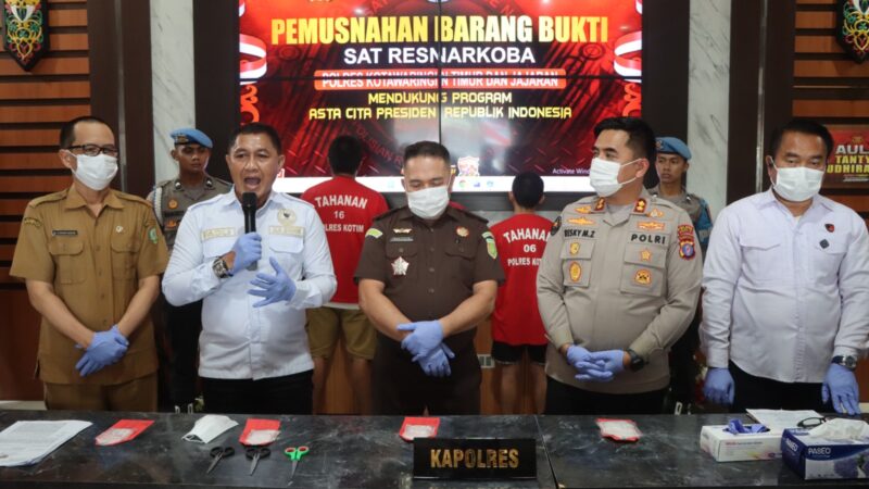 Polres Kotim Musnahkan 114,86 Gram Sabu, Upaya Nyata Lindungi Masyarakat dari Ancaman Narkoba
