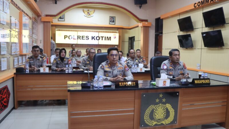 Wujudkan Tata Kelola Transparan, Polres Kotim Ikuti Taklimat Akhir Audit Kinerja Tahap II Itwasum Polri