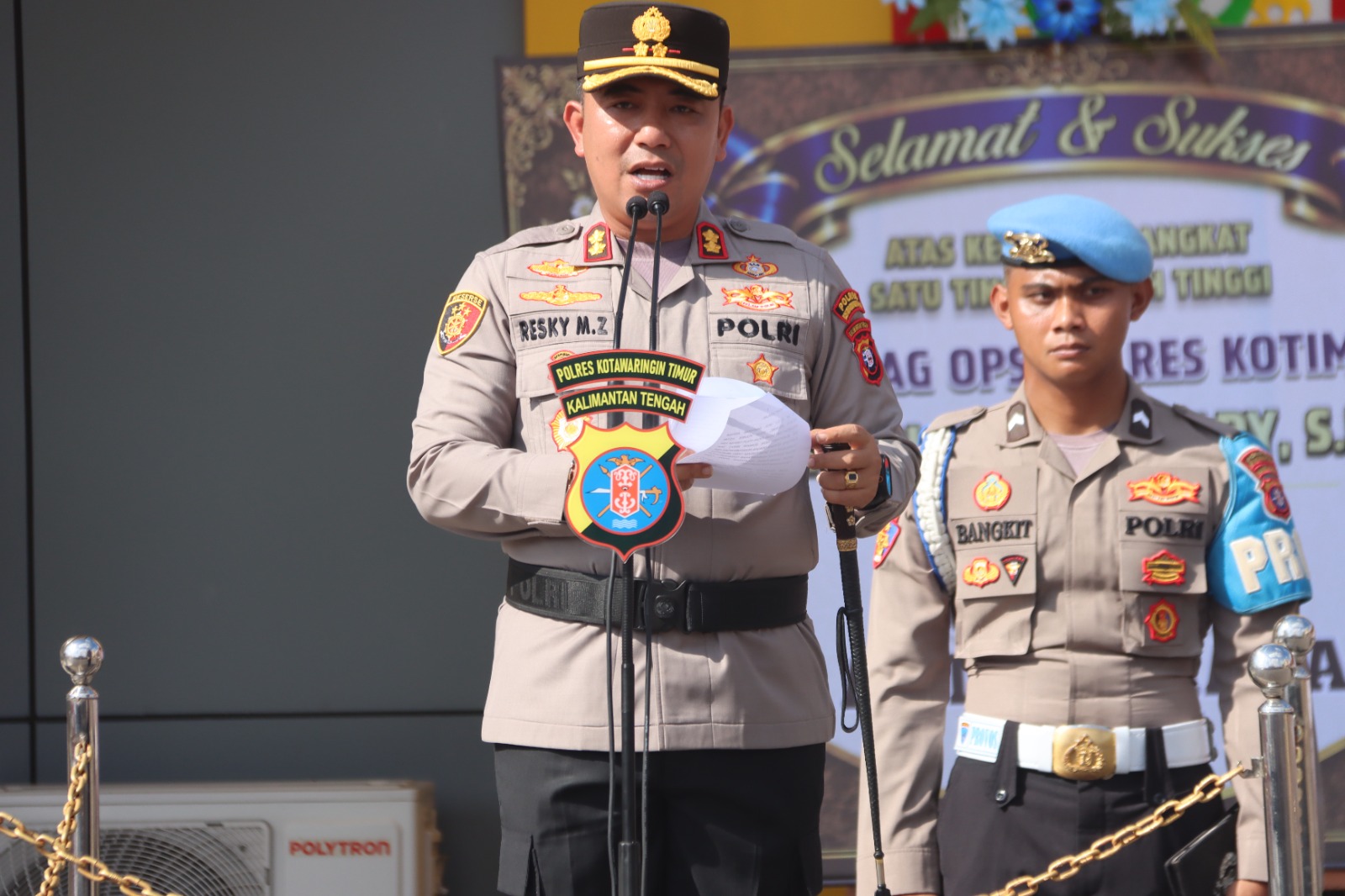 75 Personel Polres Kotim dan Brimob Naik Pangkat, Kapolres: Jadikan Motivasi Tingkatkan Pelayanan
