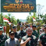 Wujud Nyata Kepedulian TNI AD, KASAD Resmikan Jembatan Modular Type 21 di Tapanuli Tengah