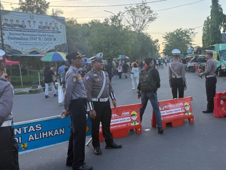 Antisipasi Kemacetan, Sat Lantas Polres Kotim Amankan dan Alihkan Arus Lalu Lintas di Area Car Free Day