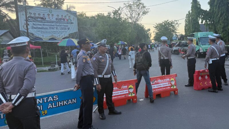 Antisipasi Kemacetan, Sat Lantas Polres Kotim Amankan dan Alihkan Arus Lalu Lintas di Area Car Free Day