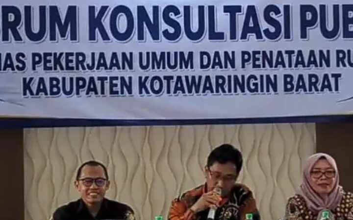 Dinas PUPR Kotawaringin Barat Gelar Forum Konsultasi Publik Dalam Rangka Tingkatkan Kualitas.
