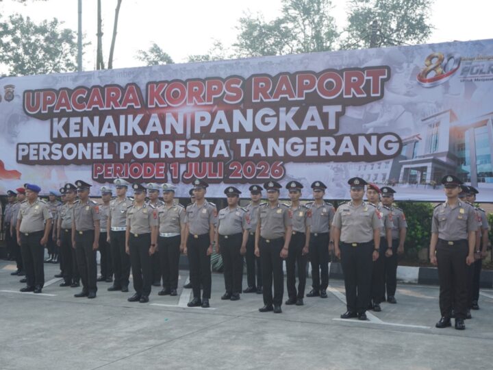 105 Personel Polresta Tangerang Naik Pangkat, Kapolresta Minta Tingkatkan Kualitas Pelayanan