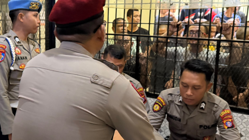 Pastikan Tahanan Aman, Pawas Kontrol Rutan Polres Kotim