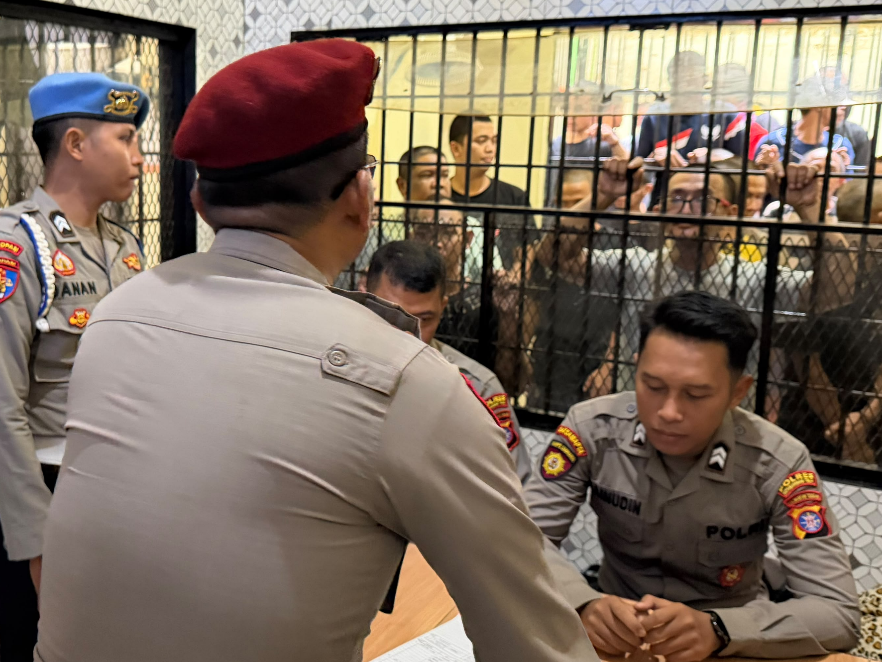 Pastikan Tahanan Aman, Pawas Kontrol Rutan Polres Kotim