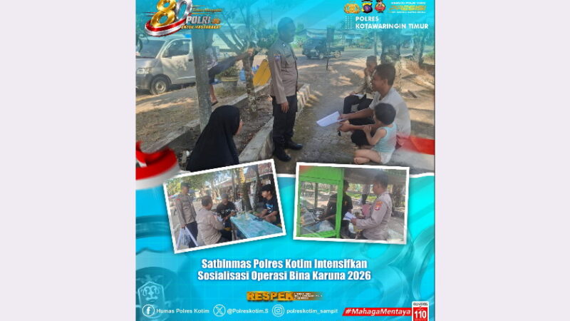 Antisipasi Karhutla, Satbinmas Polres Kotim Intensifkan Edukasi Zona Rawan di MB Ketapang