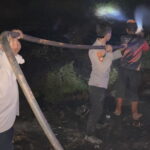 Sigap Tangani Karhutla, Sat Samapta Polres Kotim dan BPBD Padamkan Api di Baamang Hulu