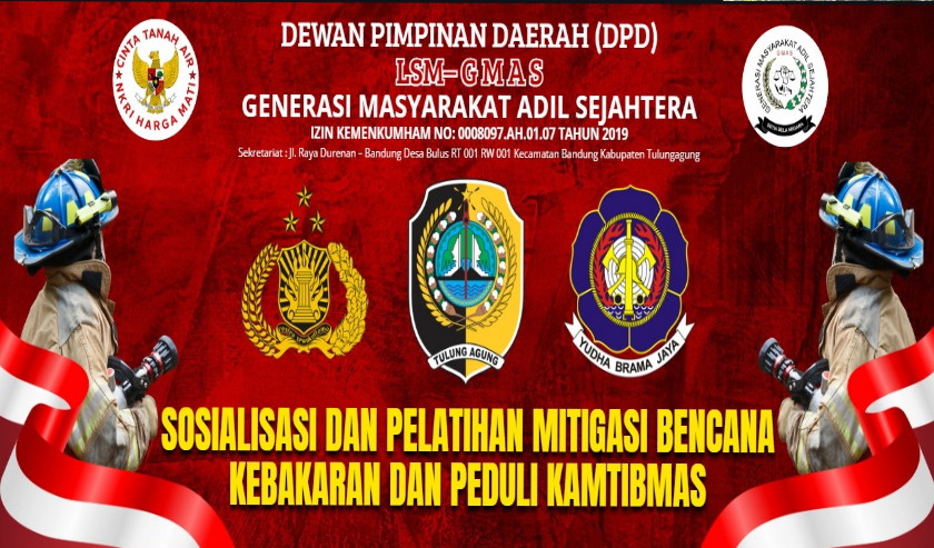 Gandeng Polres dan Damkar Tulungagung, LSM GMAS Bangkitkan Rasa Peduli Lingkungan