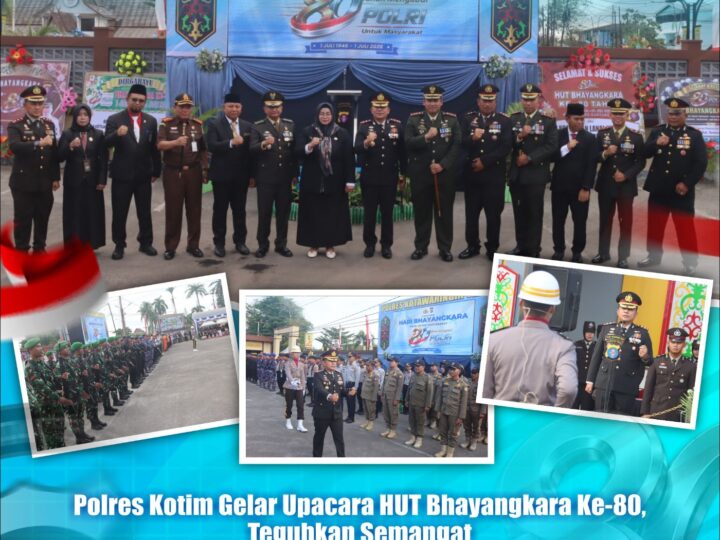 Semarak HUT Bhayangkara Ke-80, Polres Kotim Serahkan Piala dan Piagam Penghargaan untuk Masyarakat dan Personel Teladan