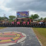 Polres Kotim Hadiri Upacara Penyerahan Jabatan Komandan Batalyon B Brimob Pelopor