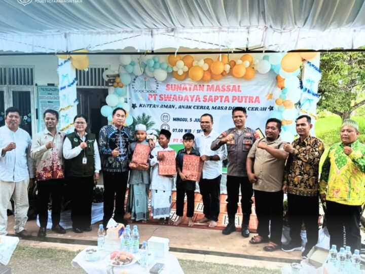 Wujud Kepedulian Sosial, PT Swadaya Sapta Putra Gelar Sunatan Massal Gratis untuk 24 Anak di Parenggean