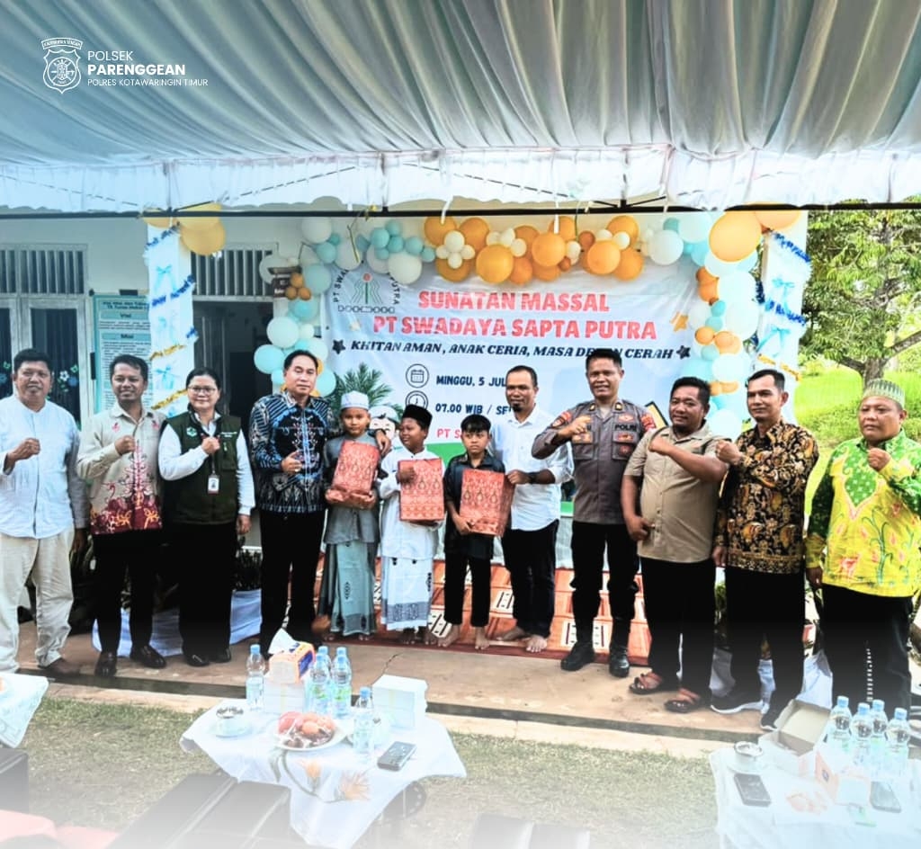 Wujud Kepedulian Sosial, PT Swadaya Sapta Putra Gelar Sunatan Massal Gratis untuk 24 Anak di Parenggean