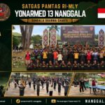 Perkuat Sinergitas di Tapal Batas, Satgas Pamtas Yonarmed 13/Nanggala Pos Kotis Gelar Olahraga Bersama dan Syukuran HUT Ke-64.