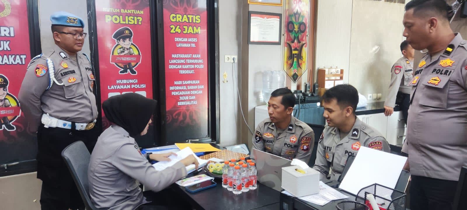 Pastikan Pelayanan Prima dan Bebas Pungli, SPKT Polda Kalteng Tinjau Langsung Polres Kotim
