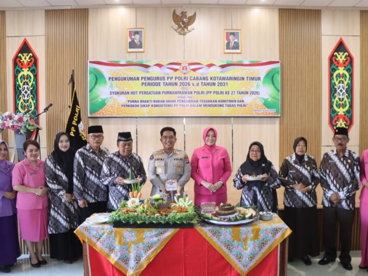 Semangat Pengabdian Tanpa Batas, Kapolres Kotim Hadiri Syukuran HUT Ke-27 dan Kukuhkan Pengurus PP Polri Cabang Kotim 2026-2031
