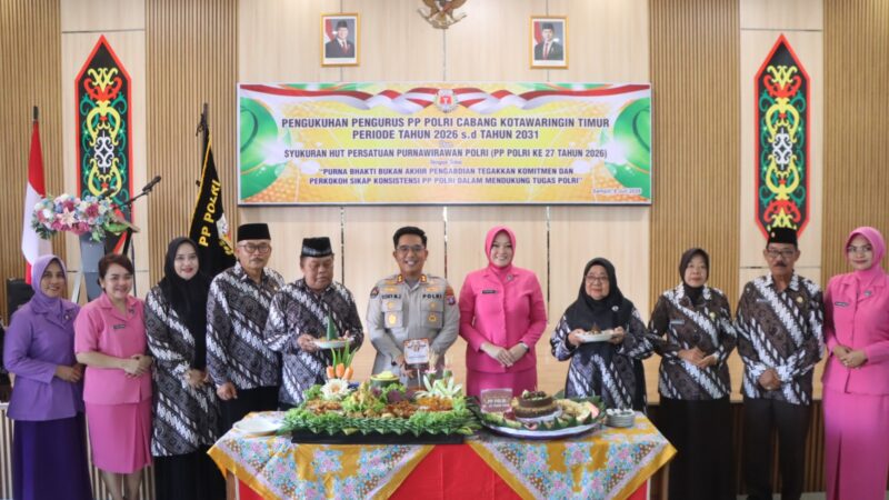 Semangat Pengabdian Tanpa Batas, Kapolres Kotim Hadiri Syukuran HUT Ke-27 dan Kukuhkan Pengurus PP Polri Cabang Kotim 2026-2031