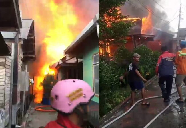 BREAKING NEWS: Kebakaran Hebat Hanguskan Permukiman di Gang Sari 45 Pahandut Palangka Raya