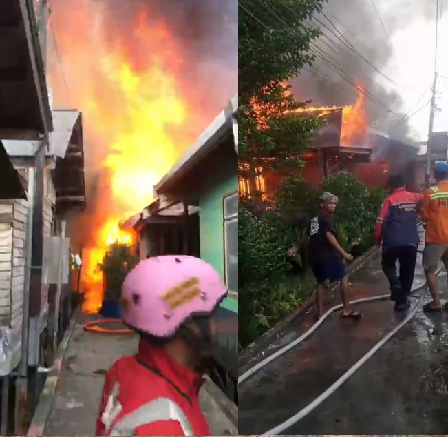 BREAKING NEWS: Kebakaran Hebat Hanguskan Permukiman di Gang Sari 45 Pahandut Palangka Raya