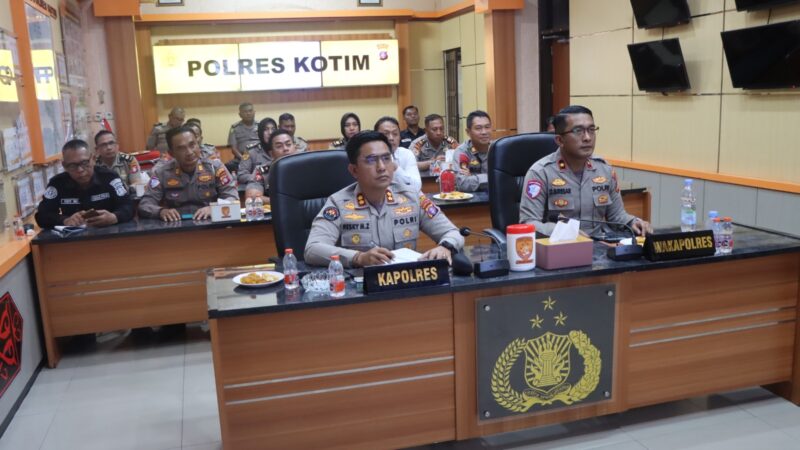 Antisipasi Kemarau Panjang, Polres Kotim Ikuti Zoom Meeting Arahan Kapolda Kalteng Terkait Karhutla dan SPPG
