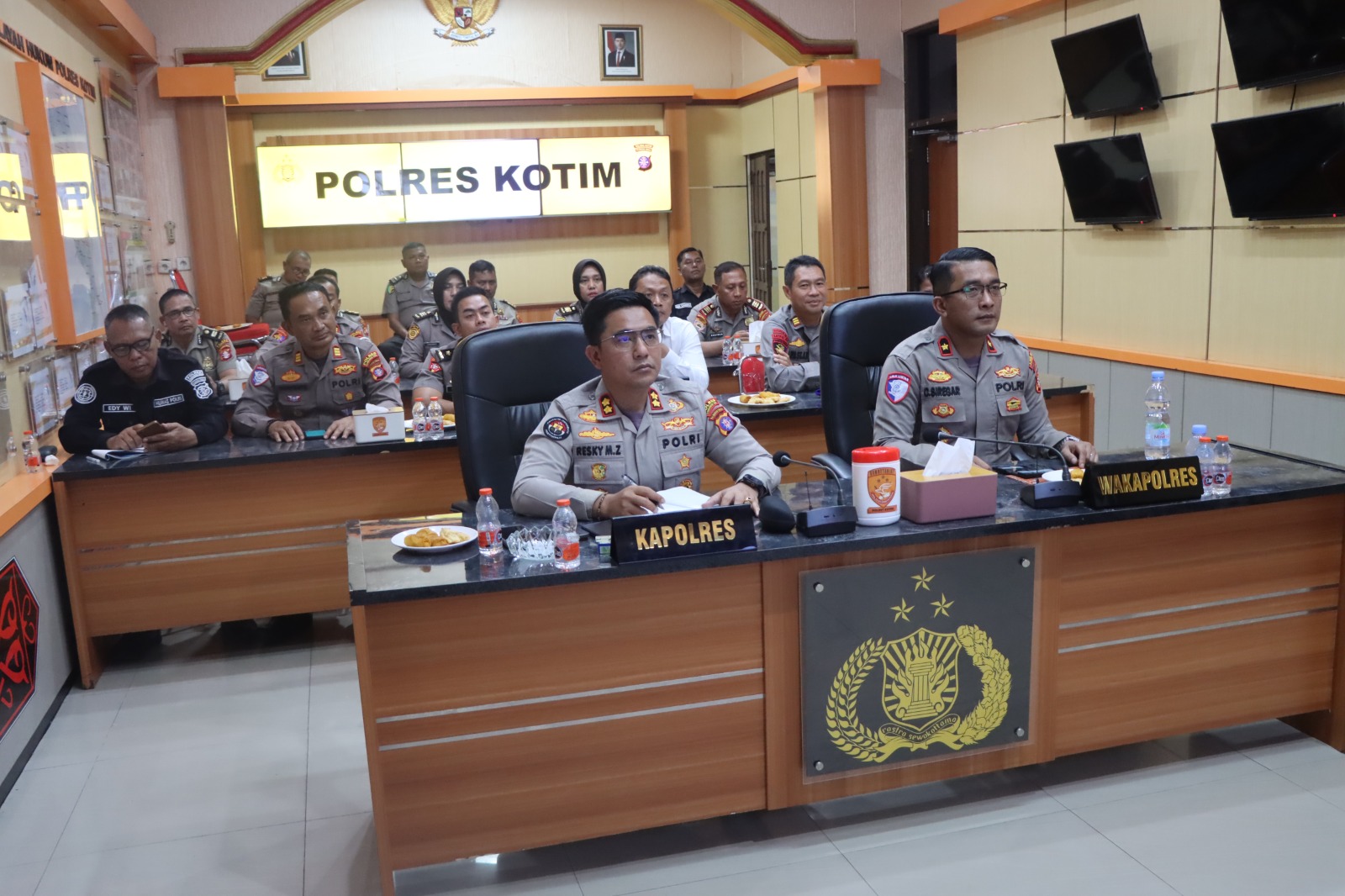 Antisipasi Kemarau Panjang, Polres Kotim Ikuti Zoom Meeting Arahan Kapolda Kalteng Terkait Karhutla dan SPPG