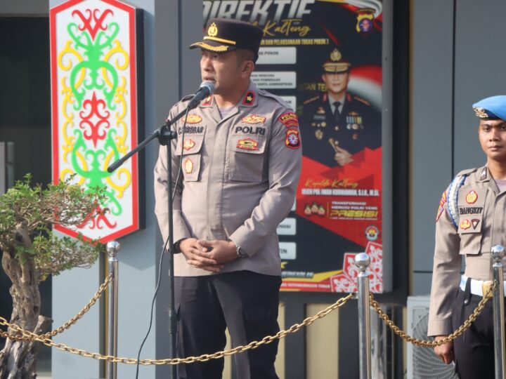 Hadapi Musim Kemarau, Kapolres dan Wakapolres Kotim Tekankan Kesiapan Karhutla saat Apel Jam Pimpinan