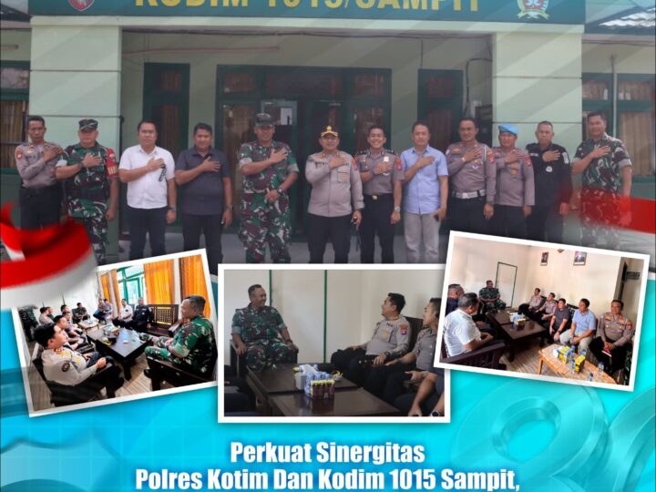Pererat Sinergisitas, Kapolres Kotim Silaturahmi ke Markas Kodim 1015/Sampit