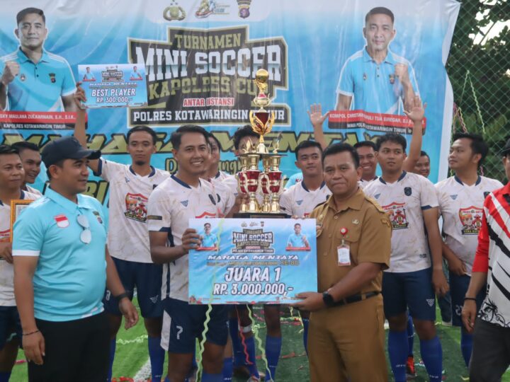 Polres Kotim Raih Juara, Turnamen Mini Soccer Kapolres Cup 2026 Sukses Digelar