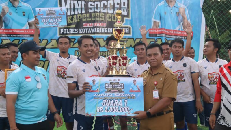 Polres Kotim Raih Juara, Turnamen Mini Soccer Kapolres Cup 2026 Sukses Digelar