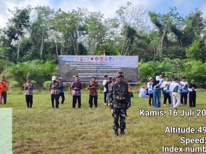 Hadapi Ancaman ‘Elnino Godzilla’, Kecamatan Seranau Gelar Apel Siaga Karhutla 2026 dan Penandatanganan MOU Desa