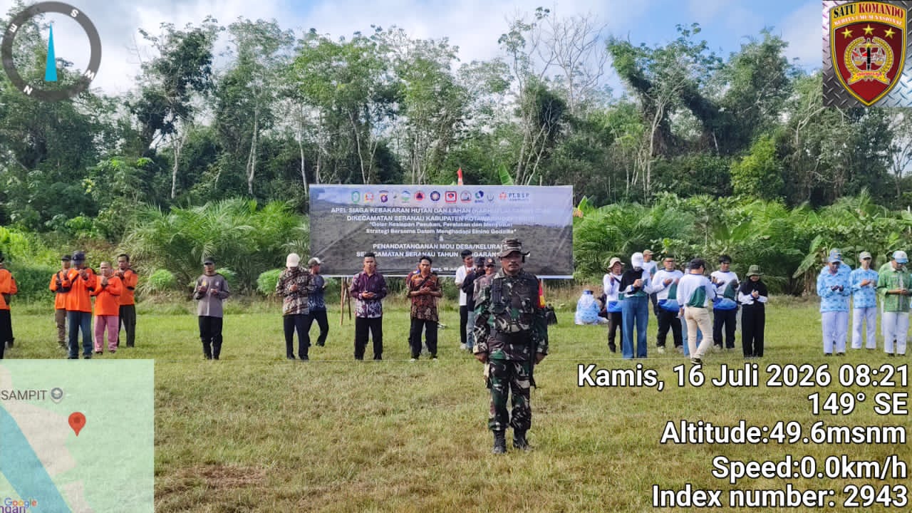 Hadapi Ancaman ‘Elnino Godzilla’, Kecamatan Seranau Gelar Apel Siaga Karhutla 2026 dan Penandatanganan MOU Desa