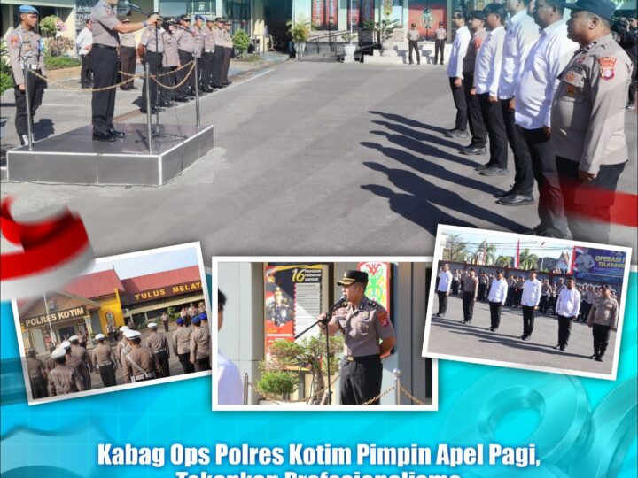 Pimpin Apel Pagi, Kabag Ops Polres Kotim Tekankan Kedisiplinan Personel dan Kesiapsiagaan Hadapi Karhutla