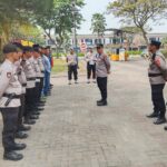 Kapolsek Panongan Pimpin Apel Pengamanan Kunjungan Kerja Panja RUU Komisi VII DPR RI ke Kawasan Industri Milenium