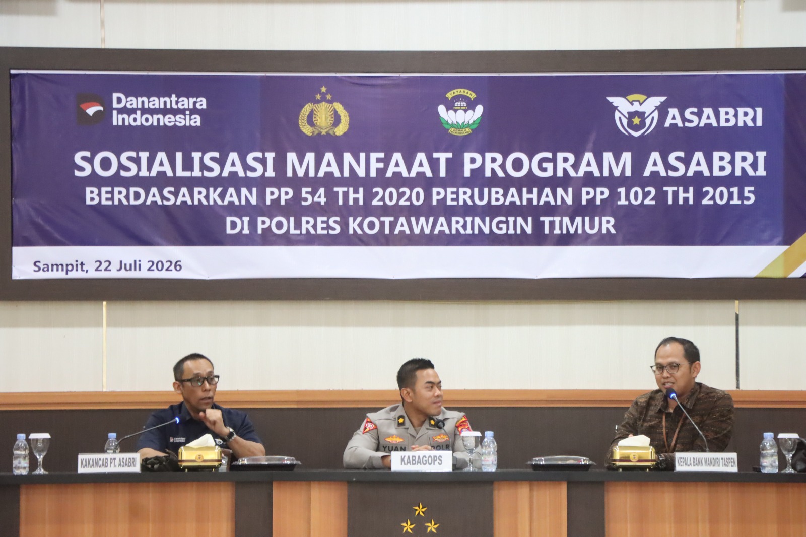 Tingkatkan Kesejahteraan Personel, Polres Kotim Gelar Sosialisasi Bersama PT ASABRI (Persero)
