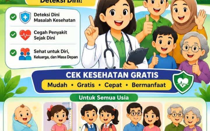 UPT Puskesmas Bandung Tulungagung Gelar Layanan Cek Kesehatan Gratis, Wujudkan Deteksi Dini Untuk Masyarakat