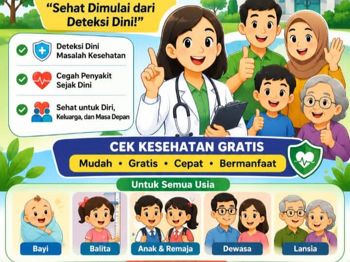 UPT Puskesmas Bandung Tulungagung Gelar Layanan Cek Kesehatan Gratis, Wujudkan Deteksi Dini Untuk Masyarakat