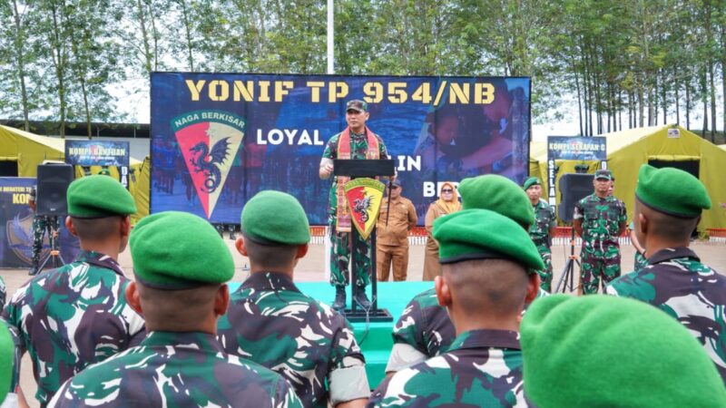 Pangdam I/BB Kunjungi Yonif TP 954/Naga Berkisar, Perkuat Profesionalisme dan Semangat Pengabdian Prajurit