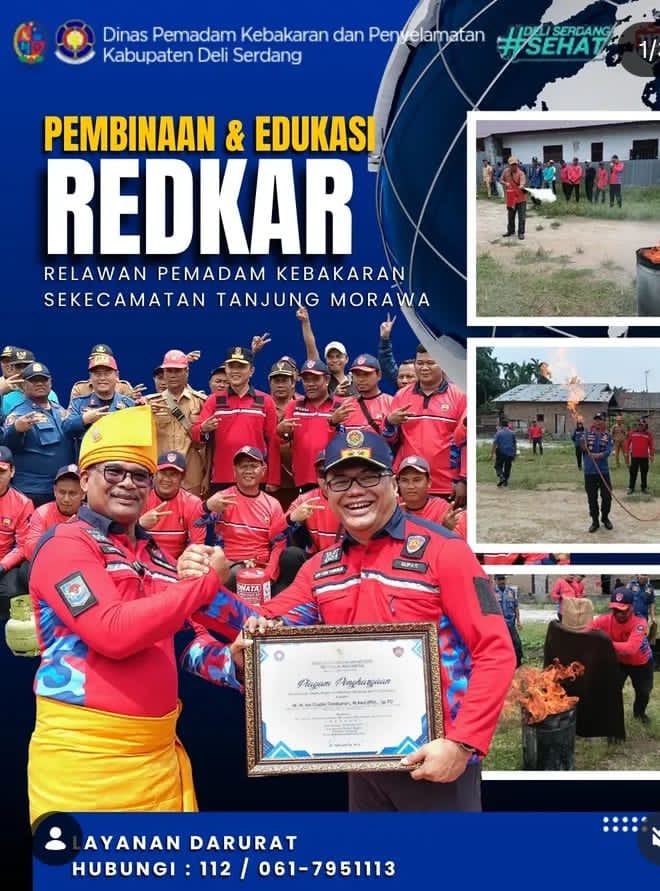 Dinas Pemadam Kebakaran dan Penyelamatan Deli Serdang “Adakan Giat Pembekalan Bersama Redkar”