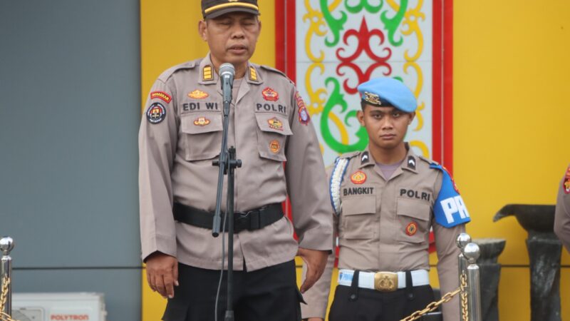 Menjelang Purna Tugas, Kasi Humas Polres Kotim Pimpin Apel Pagi dan Sampaikan Pesan Kesan