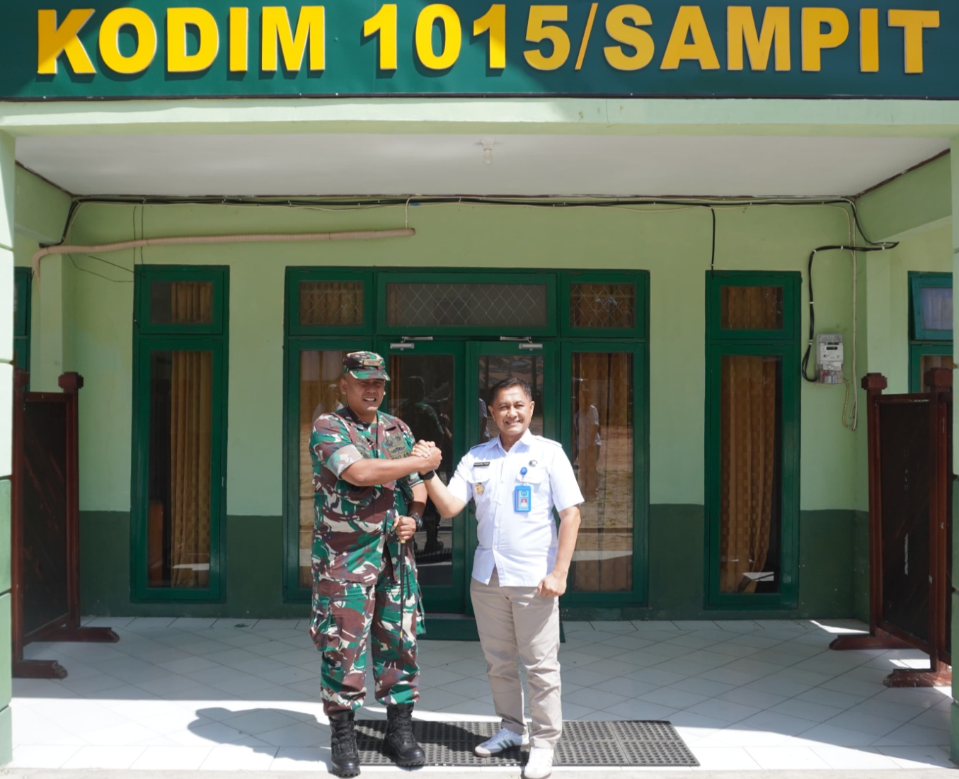 Perkuat Sinergi, Kepala BNN Kab. Kotim Silaturahmi ke Kodim 1015/Sampit