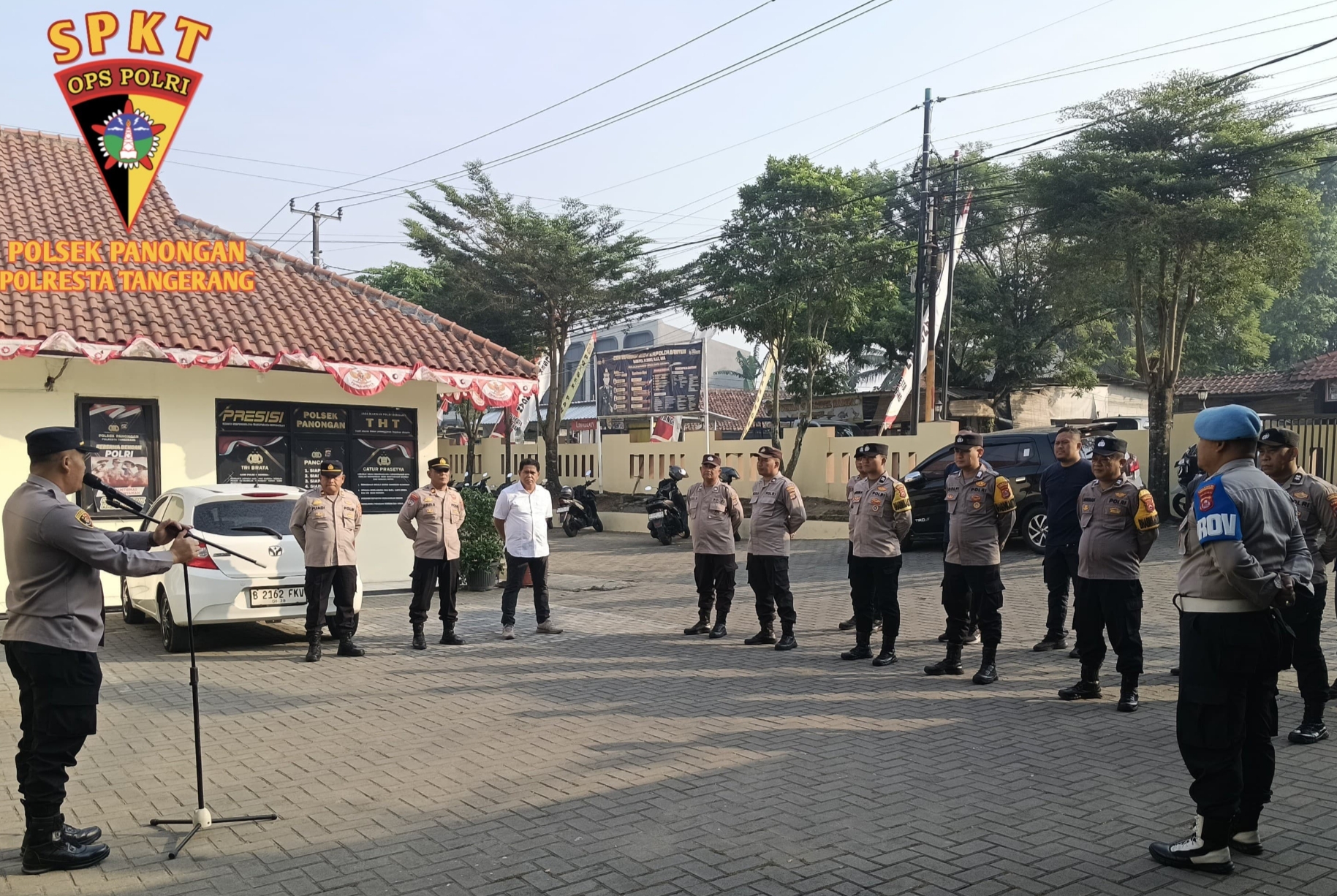 Pimpin Apel Pagi, Kapolsek Panongan Tekankan Larangan Siswa Bawa Motor hingga Pengamanan Hari Pertama Sekolah